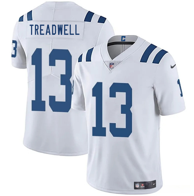 Men's Indianapolis Colts #13 Laquon Treadwell White 2025 Vapor Limited Stitched Football Jersey